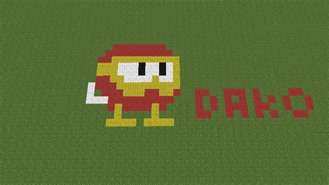 Dig Dug Pixel Art Minecraft Map