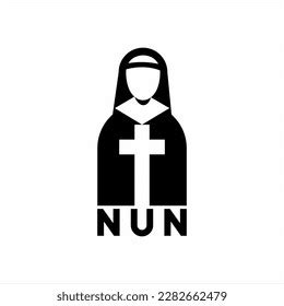 Nun Logo Design Illustration Nun Silhouette Stock Vector (Royalty Free) 2282662479 | Shutterstock