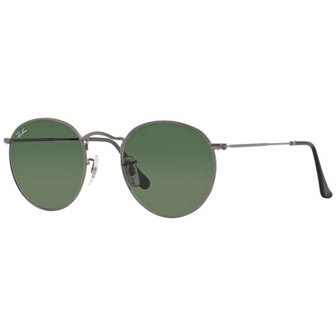 Ray-Ban RB3447 Round Sunglasses, Matte Gunmetal at John Lewis & Partners