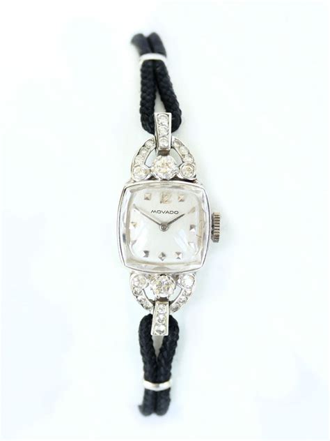 Vintage Movado Ladies 14K Gold and Diamond Cocktail Watch - Farfo.com