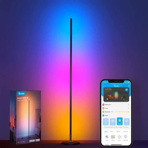 Buy GoveeRGBIC Floor Lamp, LED Corner Lamp Works with Alexa, Smart Modern Floor Lamp with Music ...