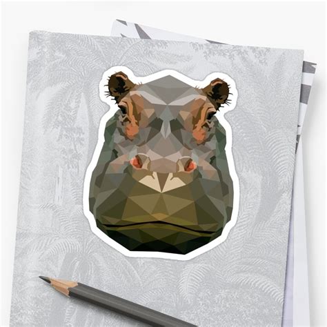 "Hippo" Stickers by edwardmhz | Redbubble