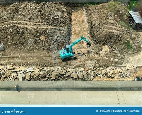 Backhoe Loader in Construction Site Stock Photo - Image of digger, industry: 111290396