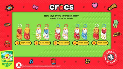 McDonald's Crocs Happy Meal Toys Complete Set of 10 Toy Collection Singapore September October 2024