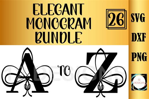 Monogram Svg Bundle Graphic by 12 DESIGNS · Creative Fabrica