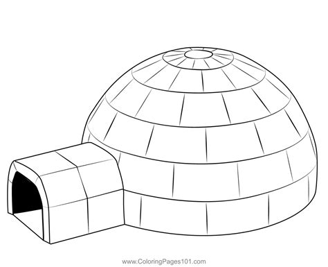 Igloo Coloring Page Free Printable Igloo Coloring Page Jumbo | Images ...