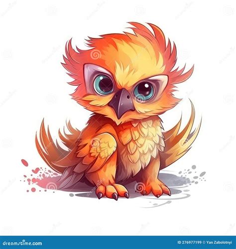 Cute Baby Griffin on White Background Logo Digital Art. Generative AI ...