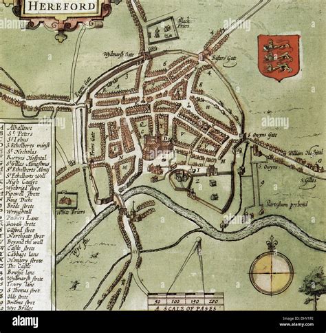 Old Map Of Hereford