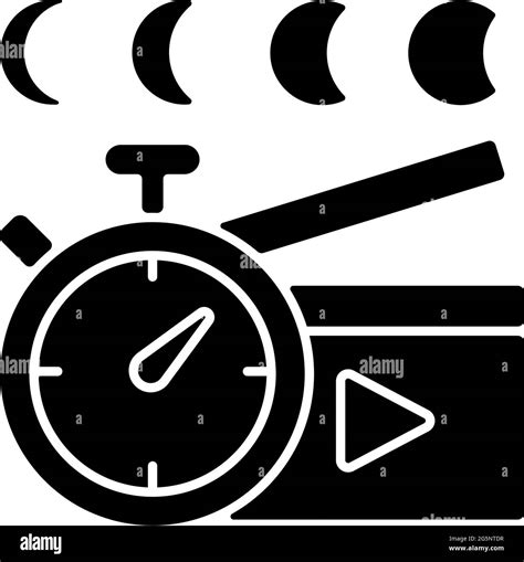 Time lapse videos black glyph icon Stock Vector Image & Art - Alamy