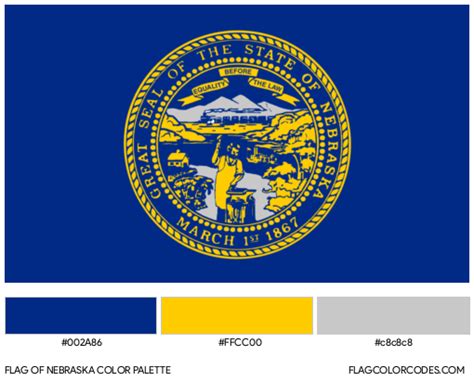 Nebraska flag color codes