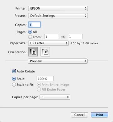 Selecting Basic Print Settings - Mac OS X 10.5/10.6/10.7