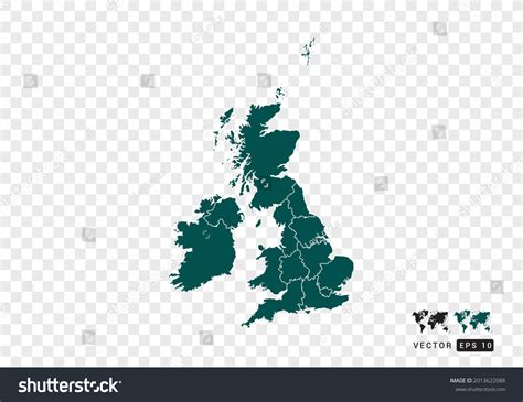 Abstract Green United Kingdom Uk Map Stock Vector (Royalty Free ...