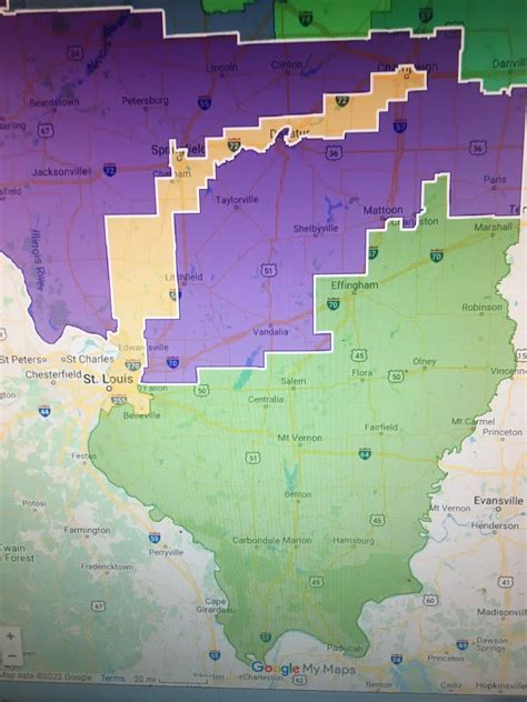 ILLINOIS’ NEW CONGRESSIONAL MAP / 15TH AND 12TH DISTRICT BOUNDARIES ...