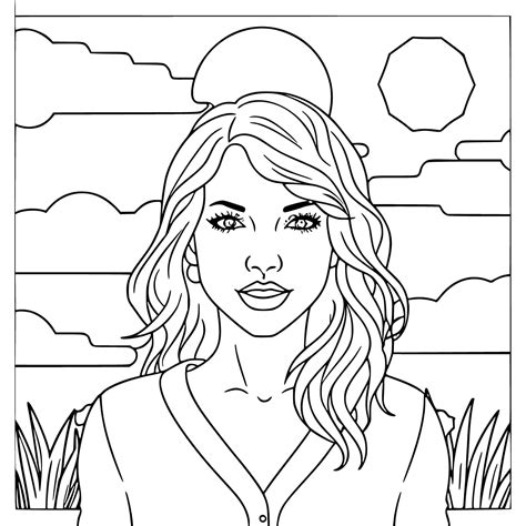 Taylor Swift is Smiling coloring page - Download, Print or Color Online ...