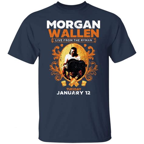 Morgan Wallen Merch Morgan Wallen Dark Grey Ryman Event Tee - Spoias