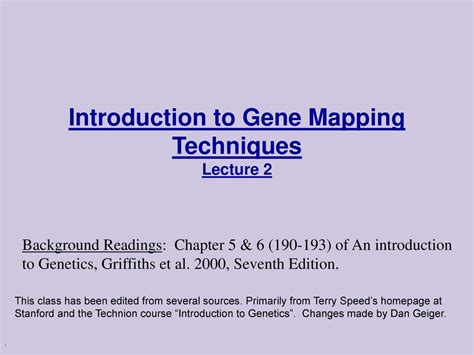 Introduction to Gene Mapping Techniques Lecture 2 - ppt download