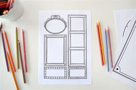 Photo Frame Drawing Ideas ~ Blan Designbundles | Bodewasude