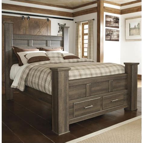 B251-67-st Ashley Furniture Queen Poster Bed With Storage