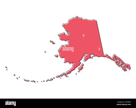 Alaska map shape, united states of america. Flat concept icon symbol vector illustration Stock ...