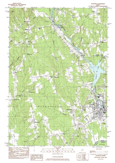 Pittsfield topographic map, ME - USGS Topo Quad 44069g4