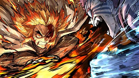 Rengoku vs Akaza Wallpaper - KoLPaPer - Awesome Free HD Wallpapers