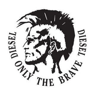 Diesel-Only-the-brave-logo | Diesel brand, Diesel, Vector logo