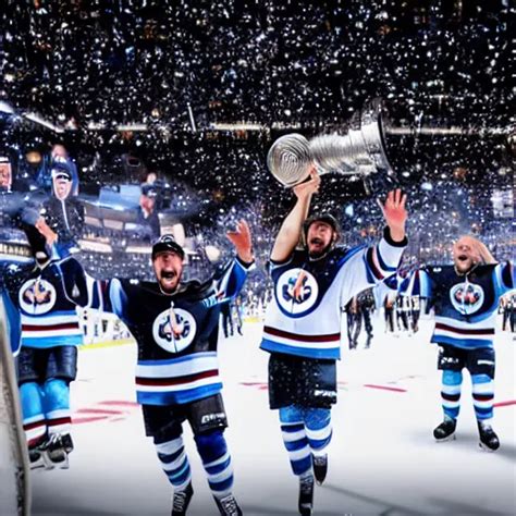 winnipeg jets win the Stanley Cup, celebration, 4k, | Stable Diffusion ...