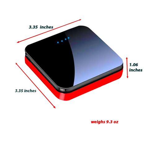 Compact, Mini, Portable, Wireless, Power Bank 20000mah. High Capacity USB, 2 Adapters Compatible ...