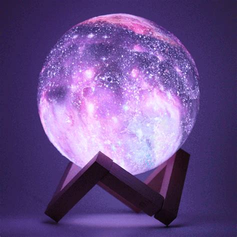 DecBest Nueva impresión en 3D Moon Lamp Space LED Luz nocturna Control ...
