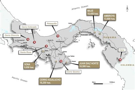 The location of Panama’s major mines - The Violence of Development