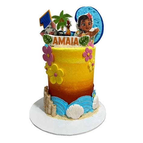 Baby Moana Themed Tall Cake | Poles Patisserie