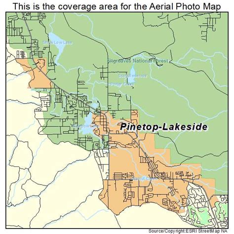 Aerial Photography Map of Pinetop Lakeside, AZ Arizona