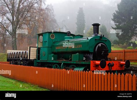 View of the train at Dewars Aberfeldy distillery Whisky locomotive Stock Photo - Alamy