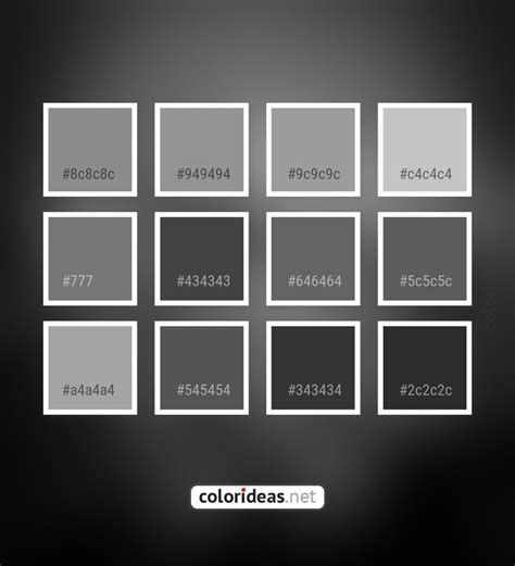 Gray Explore Dove Gray 5C5C5C Color Palette #colors #inspiration # ...