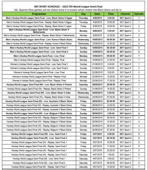 9 Free Sports Schedule Templates in MS Word and MS Excel