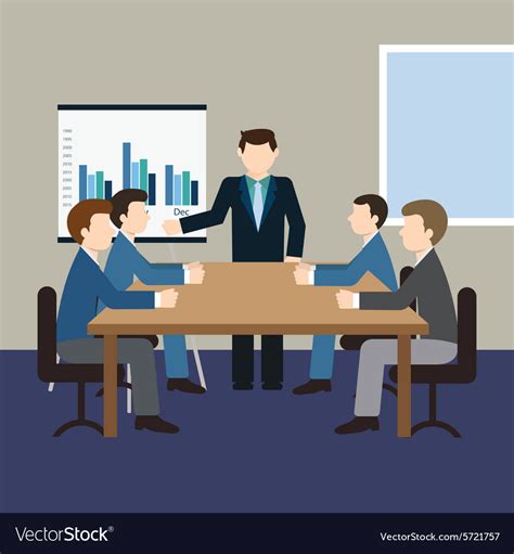 Business meeting and presentation in an office Vector Image