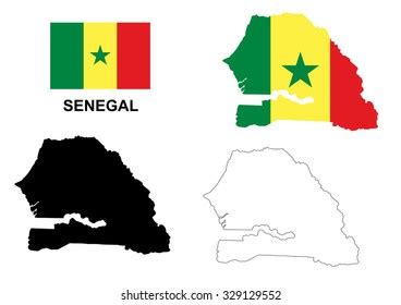 Senegal Map Vector Senegal Flag Vector Stock Vector (Royalty Free) 329129552 | Shutterstock