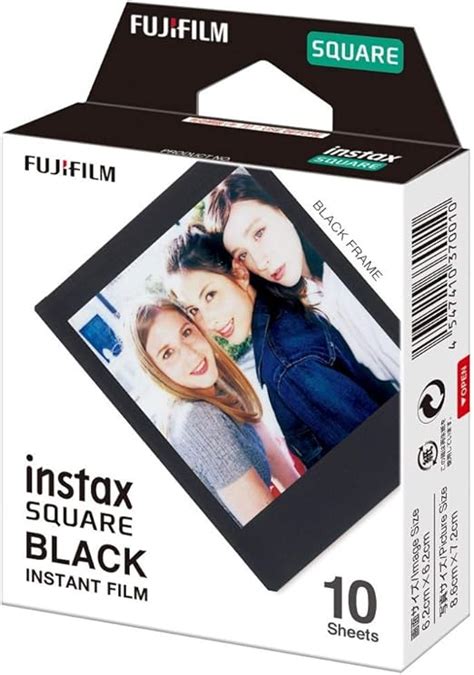 Amazon.com : Fujifilm Instax Square Black Film - 10 Exposures : Electronics