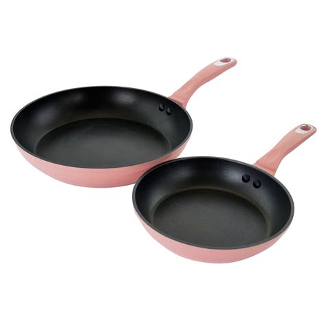 Oster Lynhurst 2 Piece Aluminum Nonstick Frying Pan Set in Pink - Walmart.com