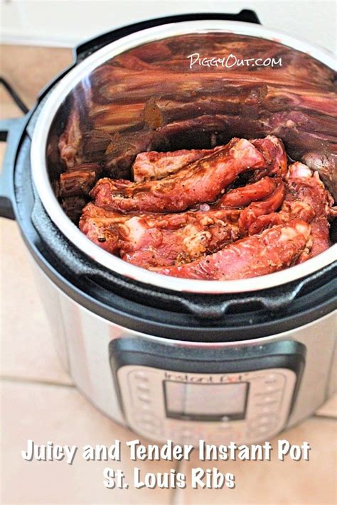 Juicy and Tender Instant Pot St. Louis Ribs - Piggy Out | Instant pot dinner recipes, Instant ...