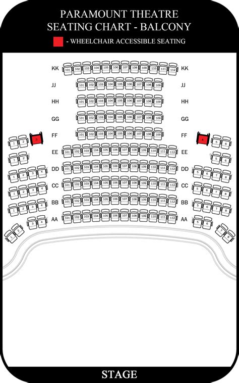 The Paramount Oakland Seating Chart | Elcho Table