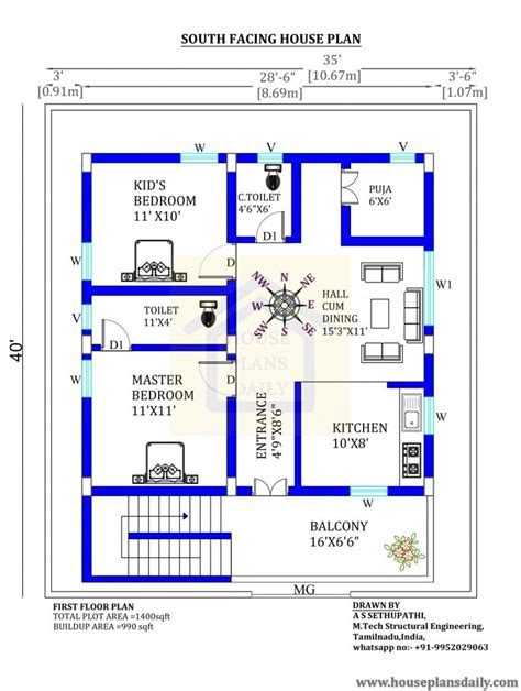 Kerala House Plans 1000 Square Foot Single Floor | Floor Roma