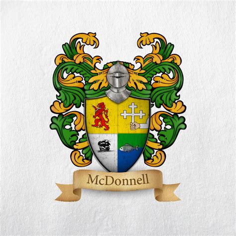 Mcdonnell irish Origin Family Crest Print - Etsy