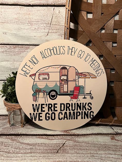 Funny Camping Gift, Camping Sign, RV Sign, Funny RV Gift, Camping Gift, Camping and Drinking ...