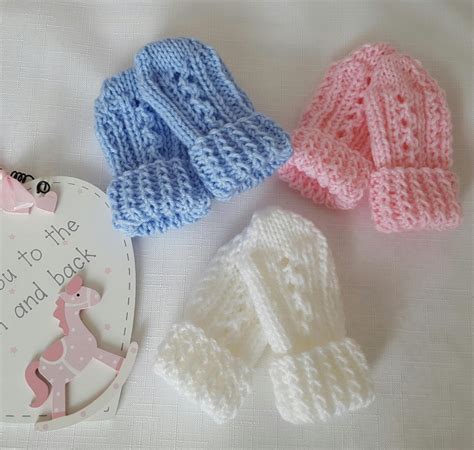 Baby Knitting Pattern Thumbless Mittens Baby Mitten