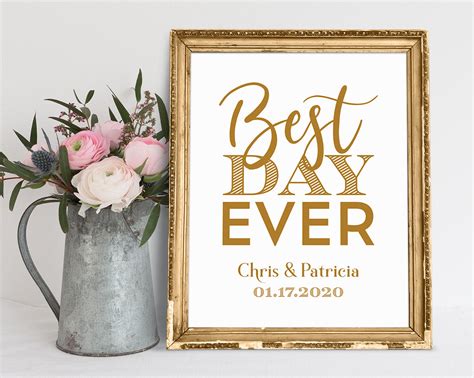 Best Day Ever Sign Wedding Best Day Ever Decor Wedding | Etsy