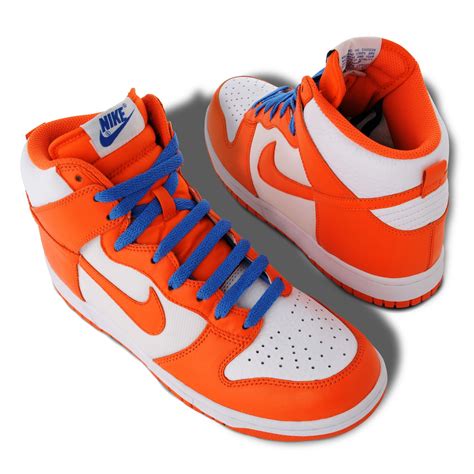 Nike Dunk Retro Hi–top Trainers in Orange for Men - Lyst