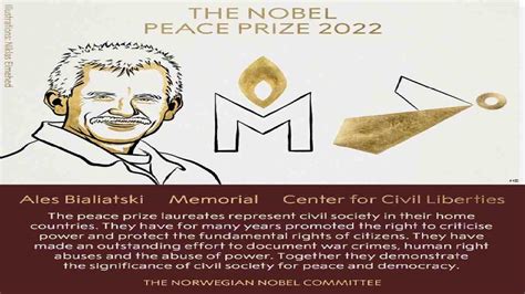 Nobel Prize 2022: Ales Bialiatski, Memorial, and the Centre for civil liberties win in Peace