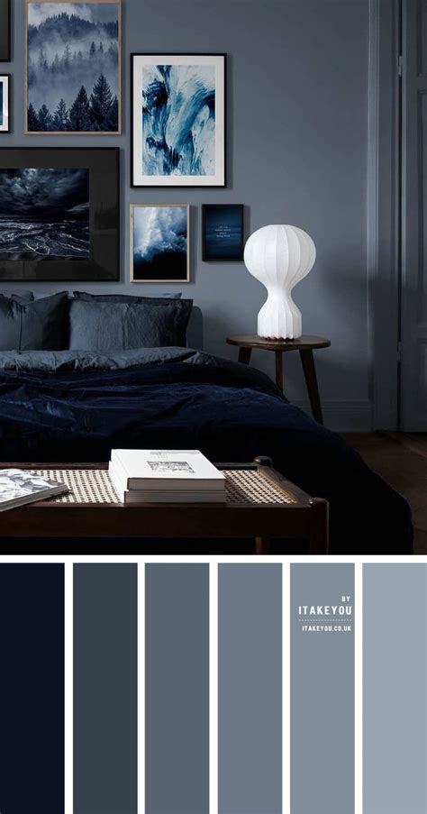 Dark Blue Grey Bedroom Colour Scheme