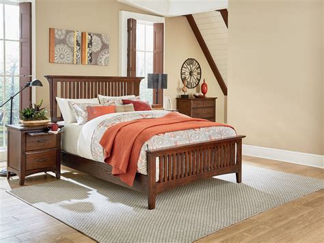 OSP Home Furnishings Modern Mission Queen Bedroom Set with 2 ...